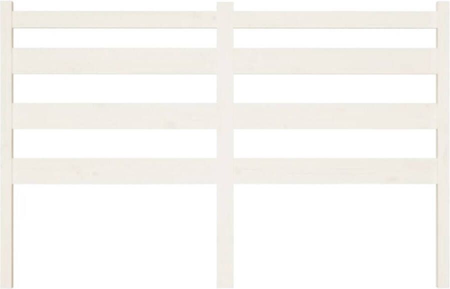 VidaXL Houten Hoofdeinde Klassieke Uitstraling Hoofdbord 166 x 4 x 100 cm (B x D x H) Wit Grenenhout Bedonderdeel Inclusief Houtreiniger en verfrisser - Foto 5