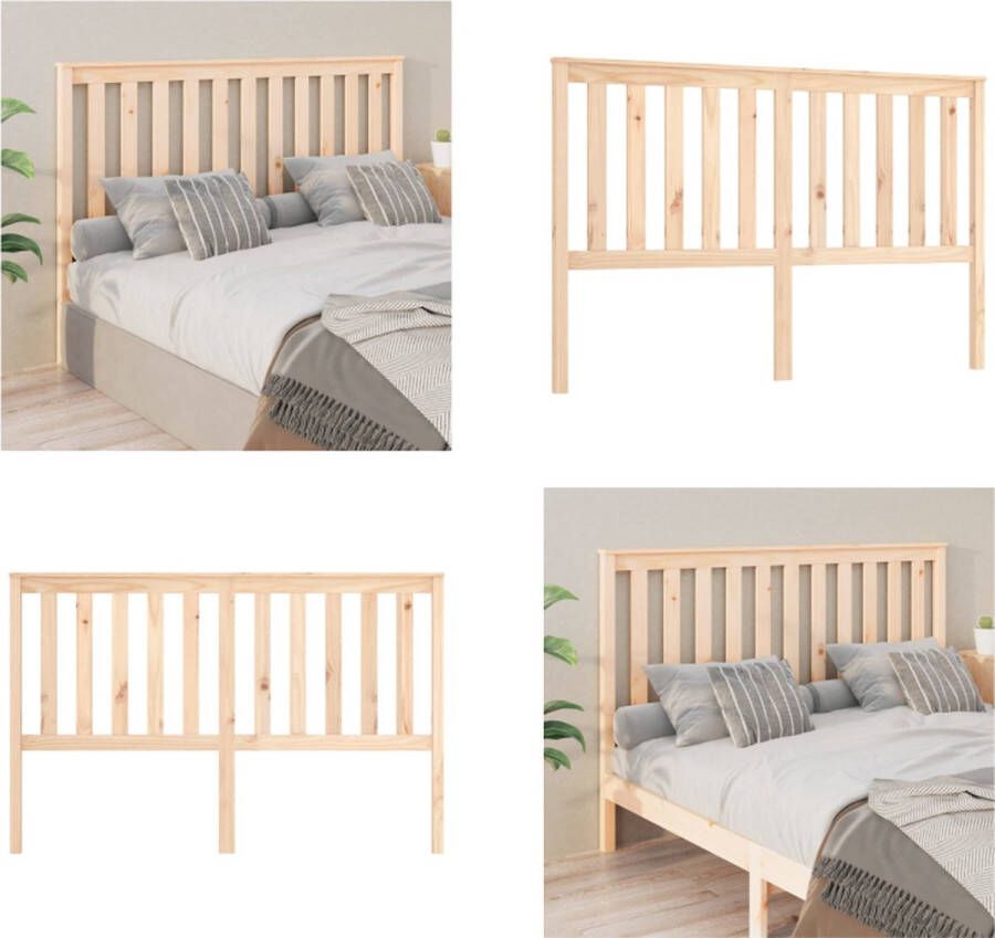 VidaXL Hoofdbord 166x6x101 cm massief grenenhout Hoofdbord Hoofdborden Hoofdeinde Houten Hoofdbord