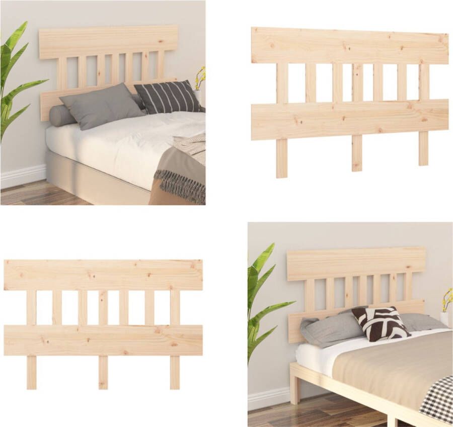 VidaXL Hoofdbord 183 5x3x81 cm massief grenenhout Hoofdbord Hoofdborden Hoofdeinde Houten Hoofdbord - Foto 2