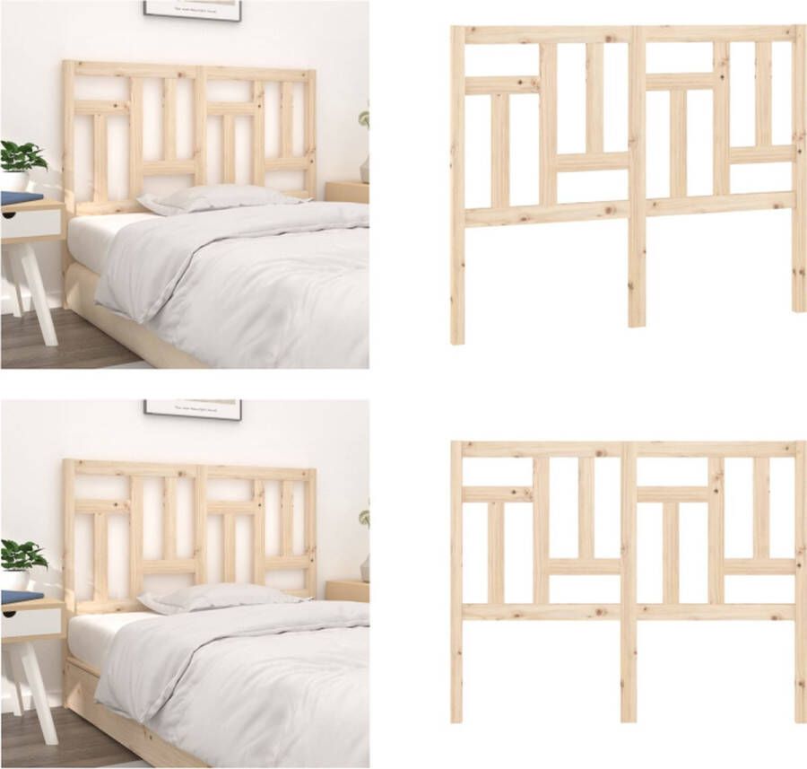 VidaXL Hoofdbord 185-5x4x100 cm massief grenenhout Hoofdbord Hoofdborden Hoofdeinde Houten Hoofdbord