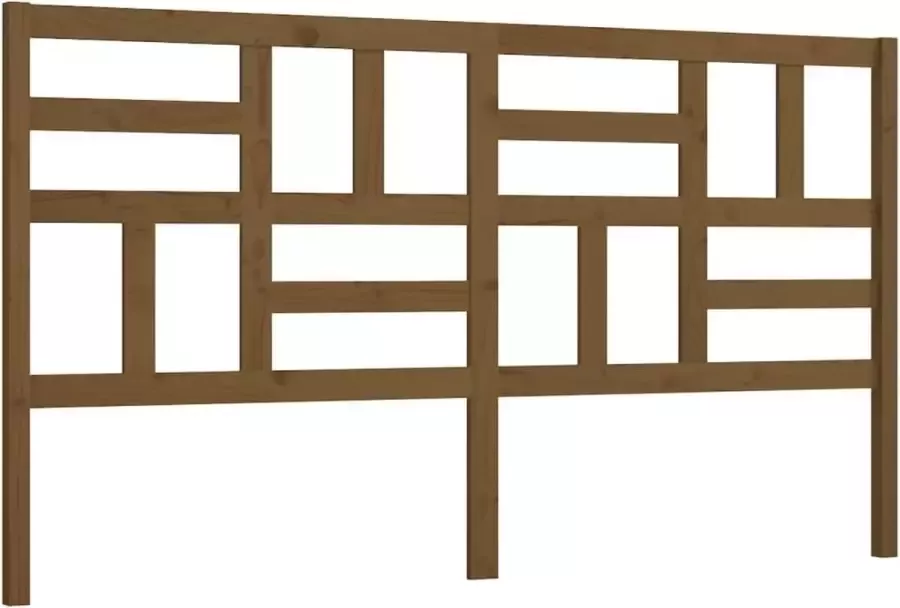 VidaXL Hoofdbord 186x4x104 cm massief grenenhout honingbruin - Foto 2