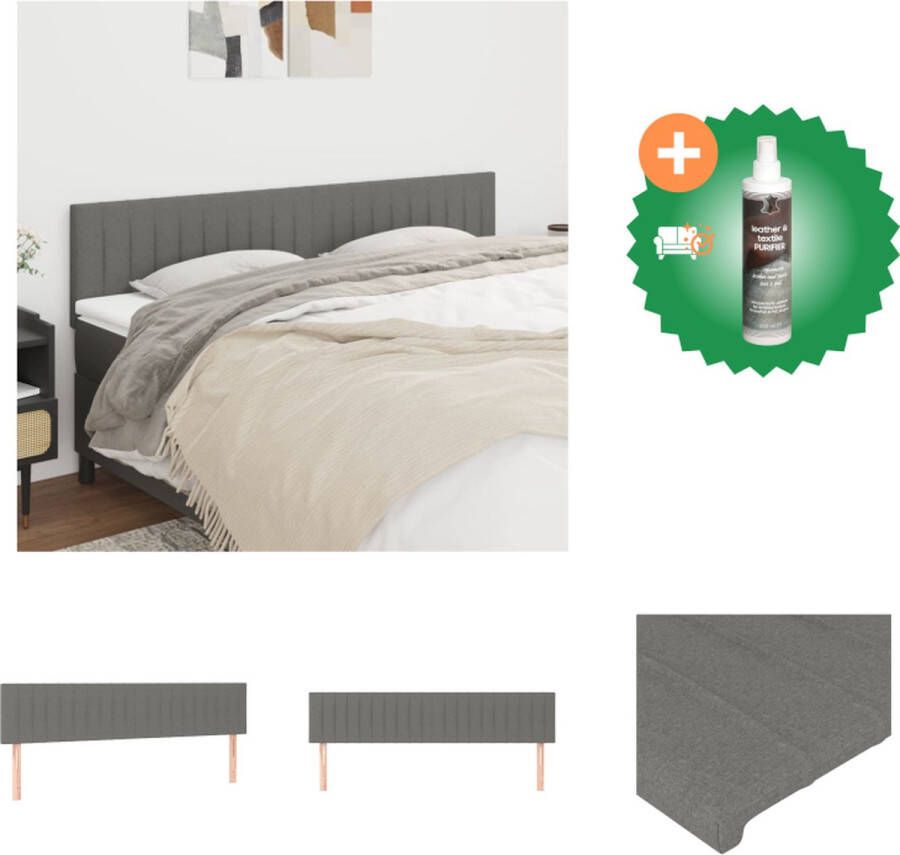 VidaXL Hoofdbord Classic Dark Grey 100 x 5 x 78 88 cm Verstelbare hoogte Stevige houten poten Duurzaam materiaal Comfortabele ondersteuning Montagehandleiding inbegrepen +2 hoofdeind Bedonderdeel Inclusief Reiniger