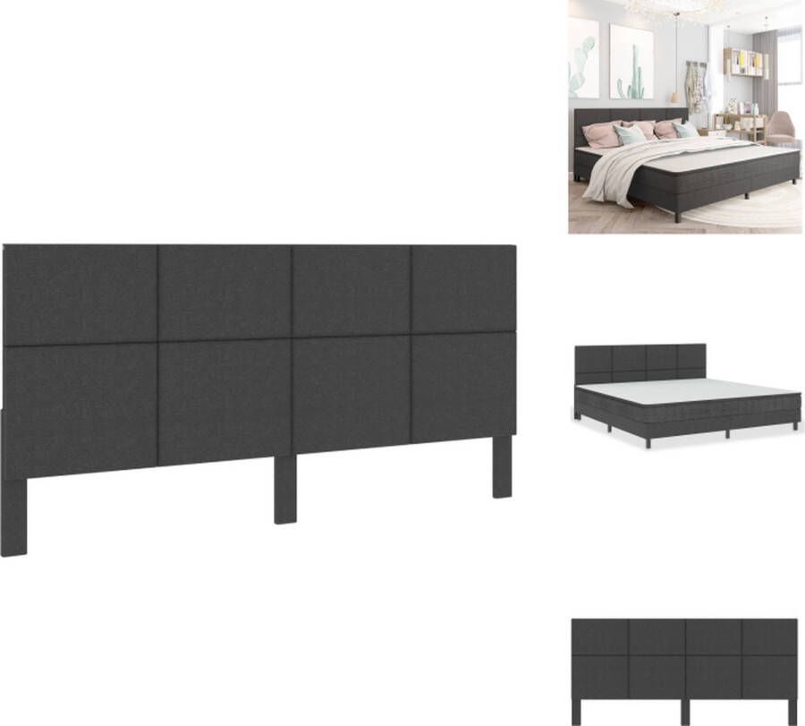 VidaXL Hoofdbord Elegant Charme Materiaal- Stof en MDF Afmetingen- 201x116x3.8 cm Geschikt voor 200x200 cm bedframe Bedonderdeel - Foto 2