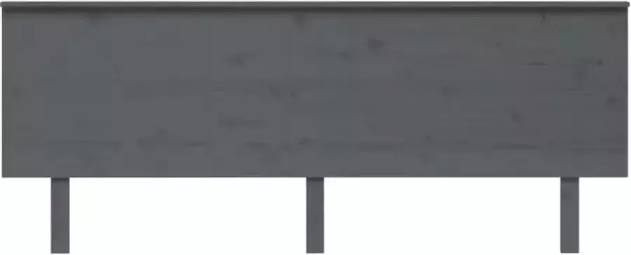 VIDAXL Hoofdbord 204x6x82 5 cm massief grenenhout grijs - Foto 4