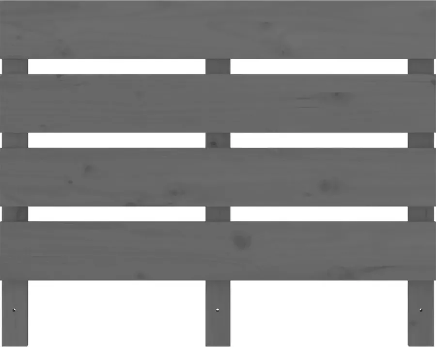 VidaXL Hoofdbord 75x3x80 cm massief grenenhout grijs - Foto 2