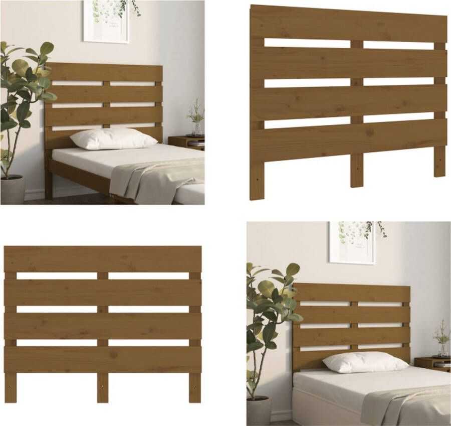 VidaXL Hoofdbord 75x3x80 cm massief grenenhout honingbruin Hoofdbord Hoofdborden Hoofdeinde Houten Hoofdbord