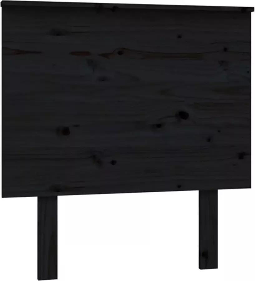 VIDAXL Hoofdbord 79x6x82 5 cm massief grenenhout zwart - Foto 3