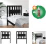 VidaXL Houten Hoofdeinde Bedframe Decoratie 80.5 x 4 x 100 cm Zwart Bedonderdeel Inclusief Houtreiniger en verfrisser - Thumbnail 1