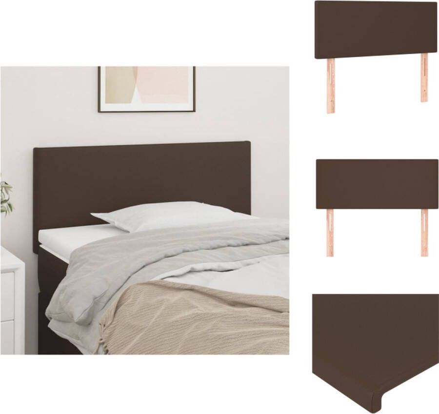 VidaXL Hoofdbord Bruin Kunstleer 80 x 33.5 x 78 cm Verstelbare Hoogte Stevige Poten Bedonderdeel