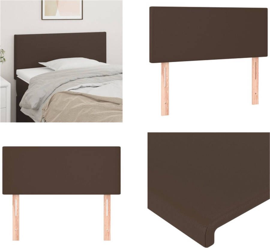 VidaXL Hoofdbord 80x5x78 88 cm kunstleer bruin Hoofdbord Hoofdborden Hoofdeinde Houten Hoofdbord
