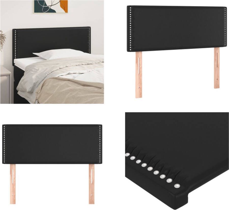 VidaXL Hoofdbord 80x5x78 88 cm kunstleer zwart Hoofdbord Hoofdborden Hoofdeinde Houten Hoofdbord