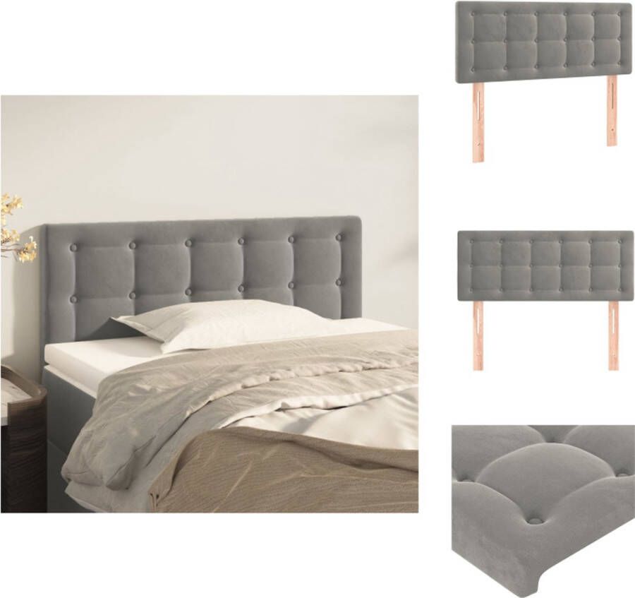 VidaXL Hoofdbord 80 x 33.5 x 78 cm Zacht fluweel Stevige poten Verstelbare hoogte Bedonderdeel - Foto 3