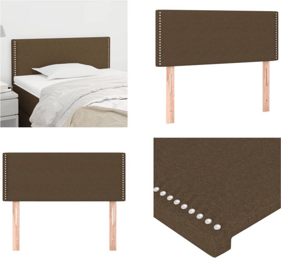 VidaXL Hoofdbord 80x5x78 88 cm stof donkerbruin Hoofdbord Hoofdborden Hoofdeinde Houten Hoofdbord