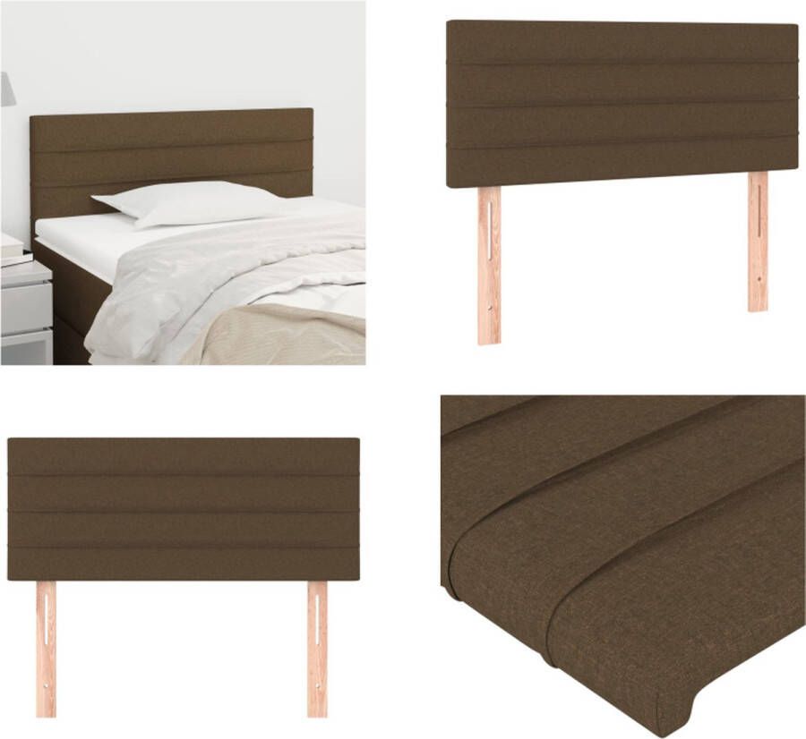 VidaXL Hoofdbord 80x5x78 88 cm stof donkerbruin Hoofdbord Hoofdborden Hoofdeinde Houten Hoofdbord
