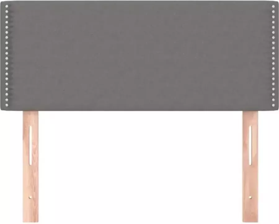 VIDAXL Hoofdbord 80x5x78 88 cm stof donkergrijs - Foto 3