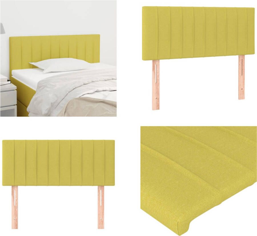 VidaXL Hoofdbord 80x5x78 88 cm stof groen Hoofdbord Hoofdborden Hoofdeinde Houten Hoofdbord