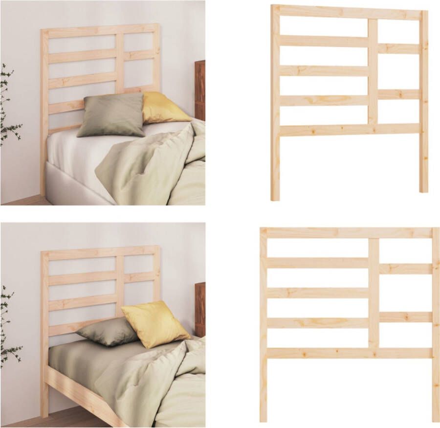 VidaXL Hoofdbord 81x4x104 cm massief grenenhout Hoofdbord Hoofdborden Hoofdeinde Houten Hoofdbord