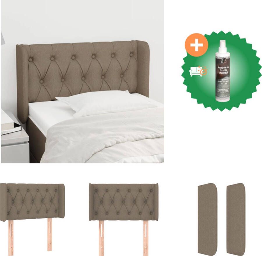 VidaXL Hoofdbord Hoofdeind met Verstelbare Hoogte Comfortabele Ondersteuning Taupe 83 x 16 x 78 88 cm Bedonderdeel Inclusief Reiniger