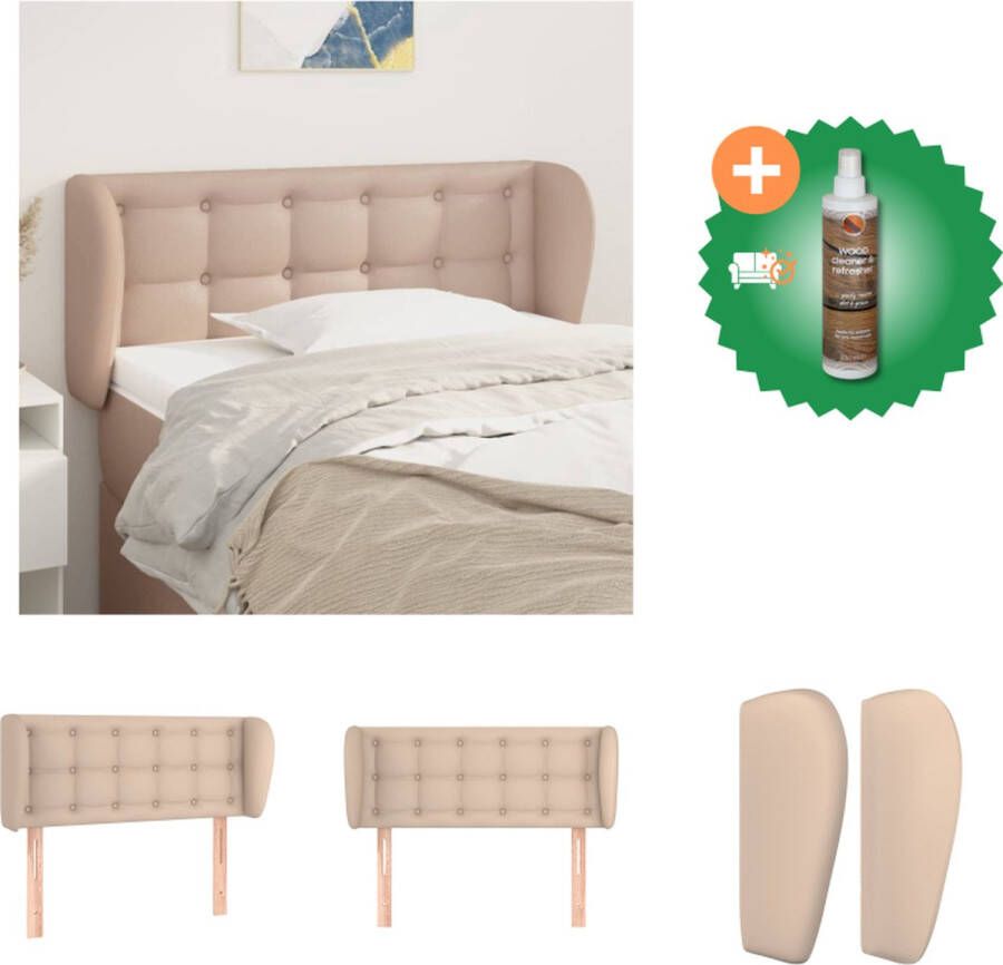 VidaXL Hoofdbord 83x23x78 88 cm Cappuccino Bedonderdeel Inclusief Houtreiniger en verfrisser