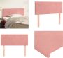 VidaXL Hoofdbord 90x5x78 88 cm fluweel roze Hoofdbord Hoofdborden Hoofdeinde Houten Hoofdbord - Thumbnail 1