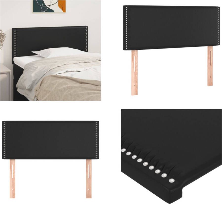 VidaXL Hoofdbord 90x5x78 88 cm kunstleer zwart Hoofdbord Hoofdborden Hoofdeinde Houten Hoofdbord