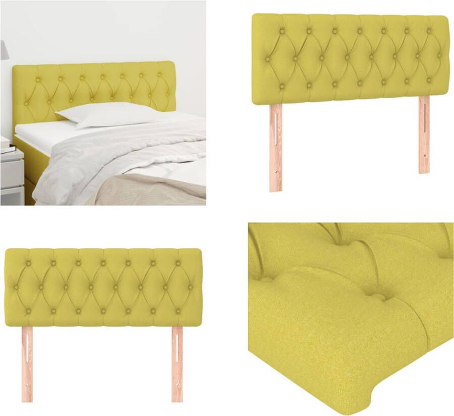 VidaXL Hoofdbord 90x7x78 88 cm stof groen Hoofdbord Hoofdborden Hoofdeinde Houten Hoofdbord