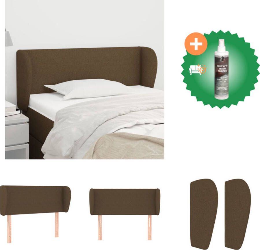 VidaXL Hoofdbord Donkerbruin 93 x 23 x 78 88 cm Duurzaam en Comfortabel Verstelbare Hoogte Massief Larikshout Bedonderdeel Inclusief Reiniger