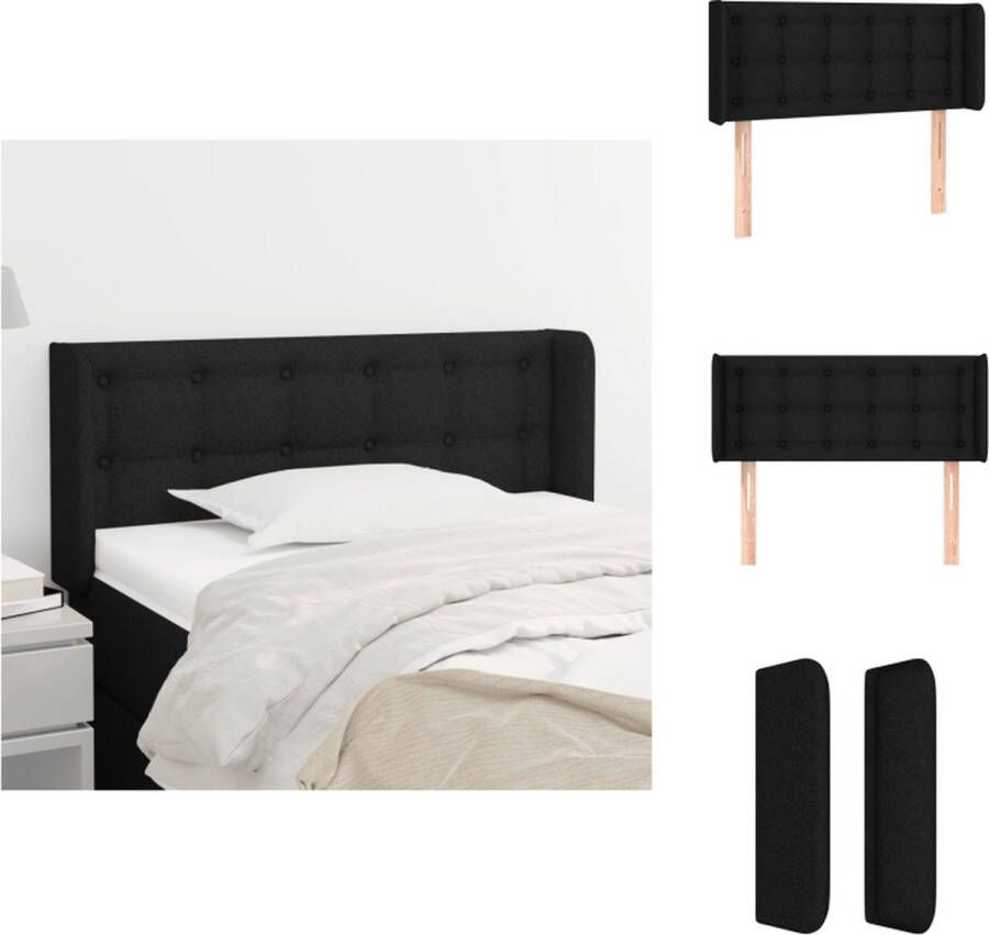 VidaXL Hoofdbord 93x16x78 88 cm Zwart Bedonderdeel