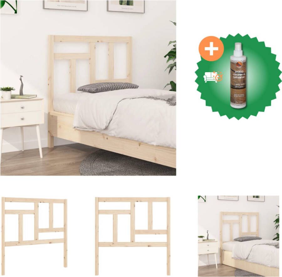VidaXL Hoofdbord 95-5x4x100 cm massief grenenhout Bedonderdeel Inclusief Houtreiniger en verfrisser - Foto 2