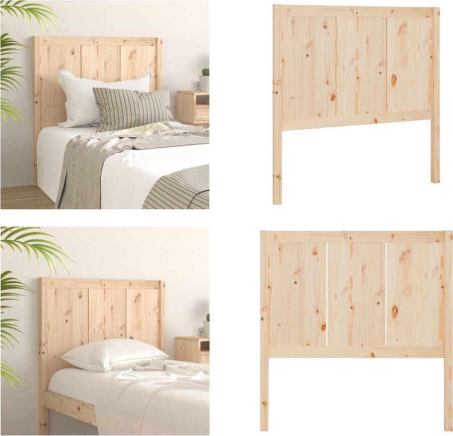 VidaXL Hoofdbord 95-5x4x100 cm massief grenenhout Hoofdbord Hoofdborden Hoofdeinde Houten Hoofdbord