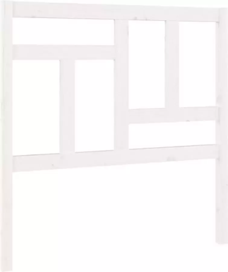 VidaXL Hoofdbord 95 5x4x100 cm massief grenenhout wit - Foto 3