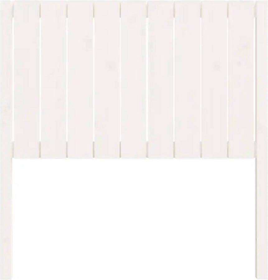 VidaXL Hoofdbord 95 5x4x100 cm massief grenenhout wit - Foto 4