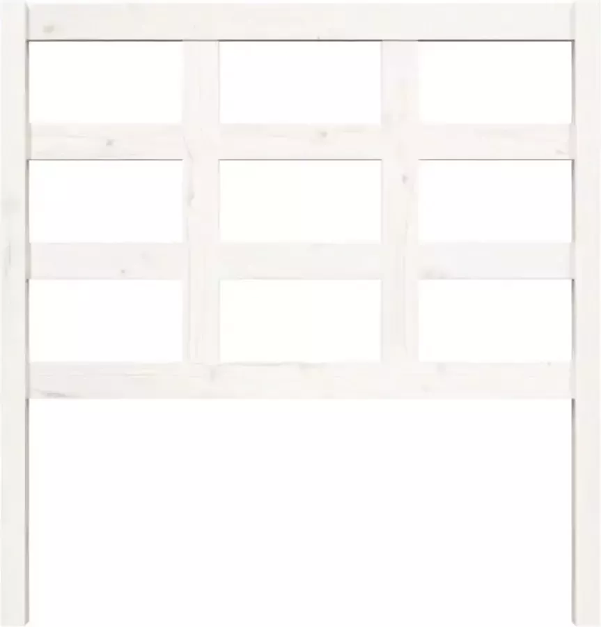 VidaXL Hoofdbord 95 5x4x100 cm massief grenenhout wit - Foto 4