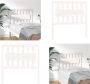 VidaXL Hoofdbord 95-5x4x100 cm massief grenenhout wit Hoofdbord Hoofdborden Hoofdeinde Houten Hoofdbord - Thumbnail 1