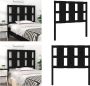 VidaXL Hoofdbord 95-5x4x100 cm massief grenenhout zwart Hoofdbord Hoofdborden Hoofdeinde Houten Hoofdbord - Thumbnail 1
