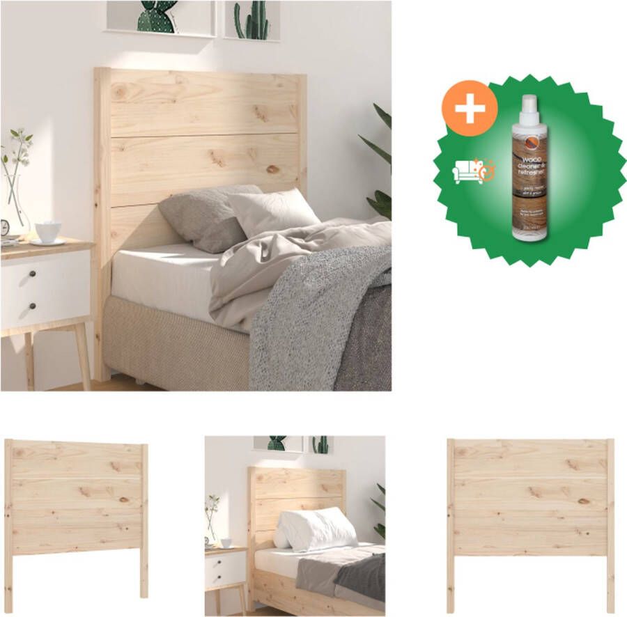 VidaXL Houten Hoofdeinde Trendy Design Hoofdbord Zonder Hoofdeinde 96 x 4 x 100 cm (B x D x H) Bedonderdeel Inclusief Houtreiniger en verfrisser