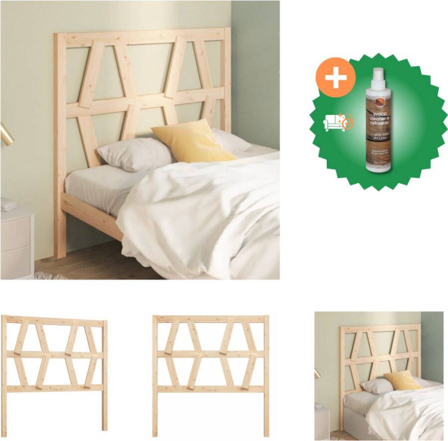 VidaXL Houten Hoofdeinde Trendy Design Hoofdbord Zonder Hoofdeinde 96 x 4 x 100 cm (B x D x H) Bedonderdeel Inclusief Houtreiniger en verfrisser - Foto 2