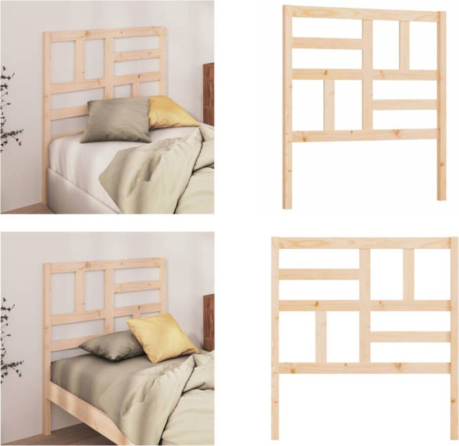 VidaXL Hoofdbord 96x4x104 cm massief grenenhout Hoofdbord Hoofdborden Hoofdeinde Houten Hoofdbord