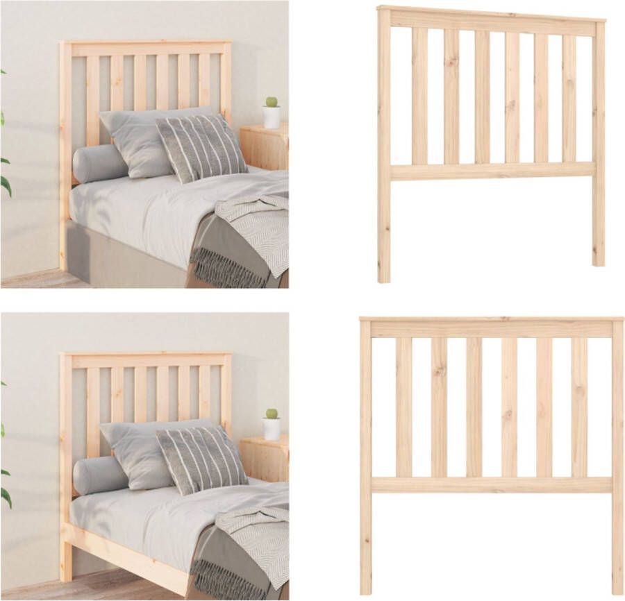 VidaXL Hoofdbord 96x6x101 cm massief grenenhout Hoofdbord Hoofdborden Hoofdeinde Houten Hoofdbord