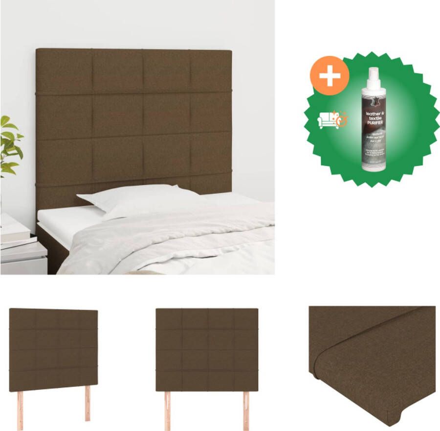 VidaXL Hoofdbord Bed Accessoires 90 x 5 x 118 128 cm Donkerbruin Bedonderdeel Inclusief Reiniger - Foto 1