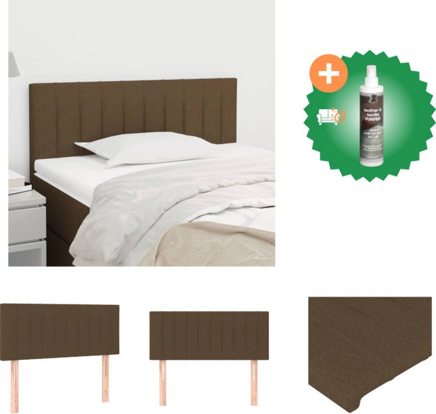 VidaXL Hoofdbord Bed Donkerbruin 90 x 5 x 78 88 cm Stijlvol ontwerp Duurzaam materiaal Verstelbare hoogte Stevige poten Comfortabele ondersteuning Bedonderdeel Inclusief Reiniger