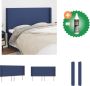 VidaXL Hoofdbord met randen 203x16x118 128 cm stof blauw Bedonderdeel Inclusief Reiniger - Thumbnail 2