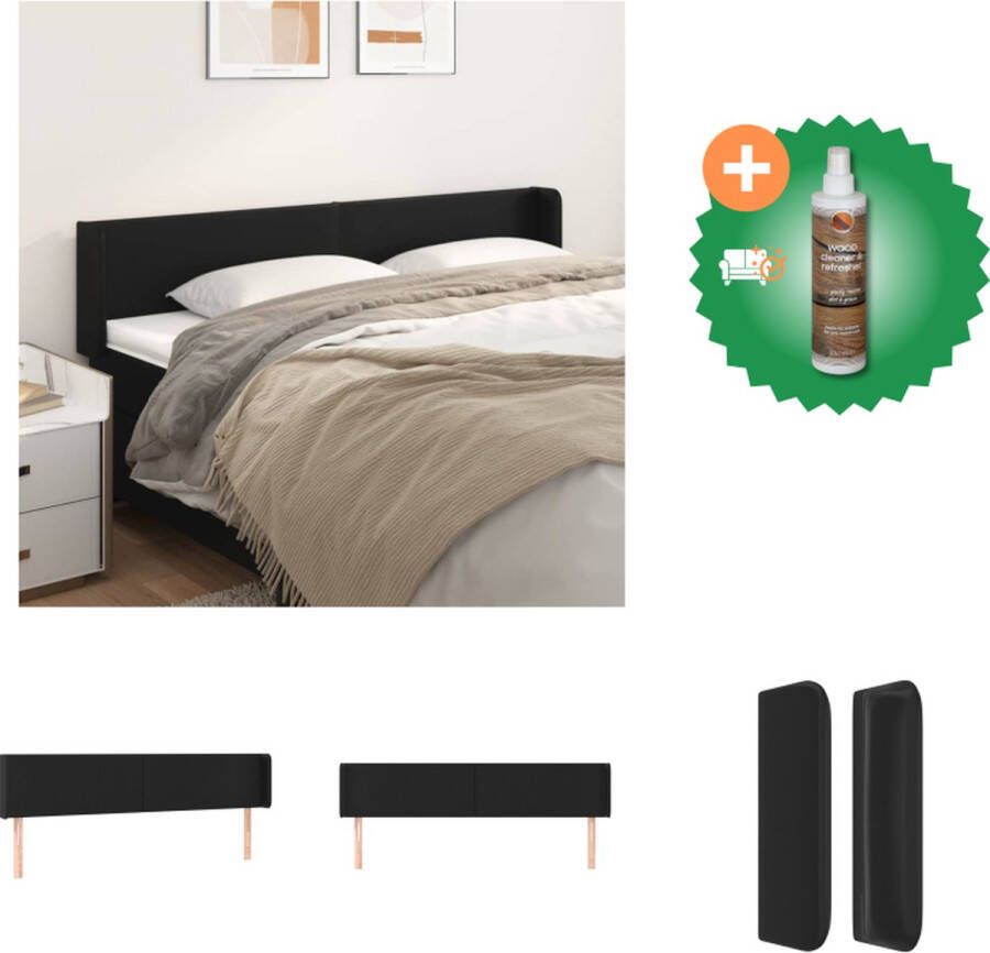 VidaXL Hoofdbord Bedombouw 203 x 16 x 78 88 cm Duurzaam kunstleer Bedonderdeel Inclusief Houtreiniger en verfrisser