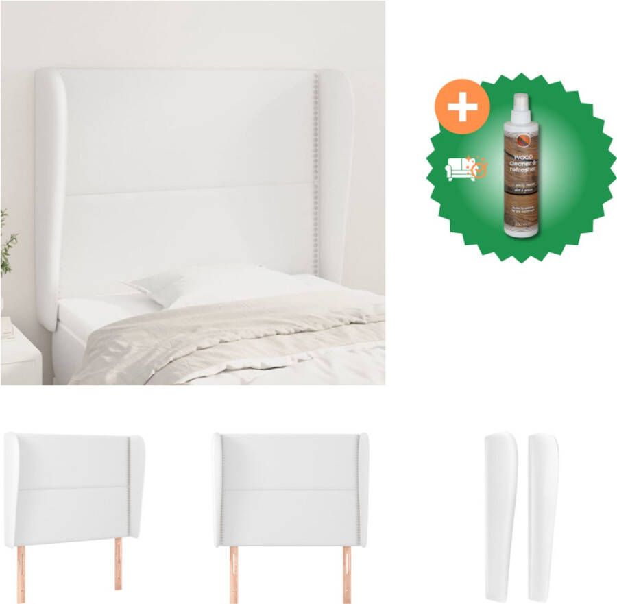 VidaXL Hoofdbord Bedombouw 93 x 23 x 118 128 cm Duurzaam kunstleer Bedonderdeel Inclusief Houtreiniger en verfrisser