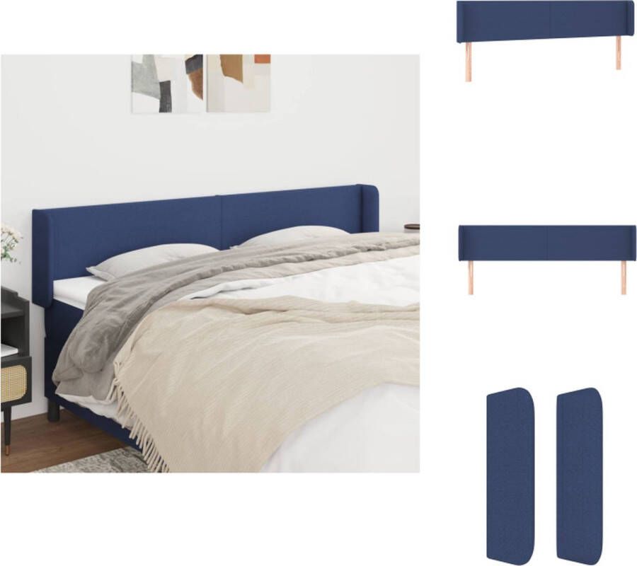 vidaXL Hoofdbord Blauw 203 x 16 x 78 88 cm Trendy design en duurzaam materiaal Bedonderdeel