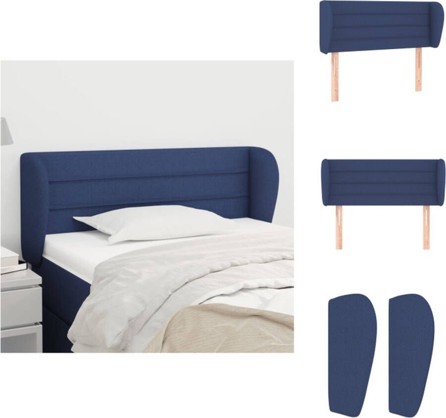 vidaXL Hoofdbord Blauw 93 x 23 x 78 88 cm Trendy design voor complete uitstraling Bedonderdeel