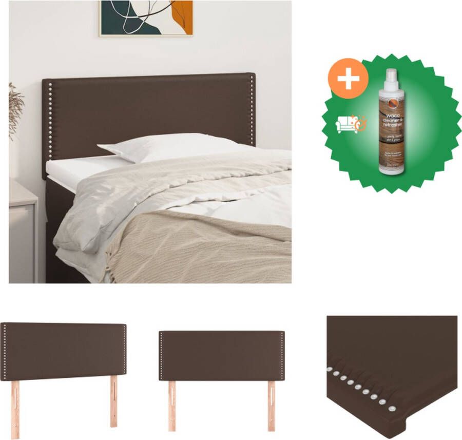 VidaXL Hoofdbord Classic 100 x 5 x 78 88 cm Duurzaam kunstleer Bedonderdeel Inclusief Houtreiniger en verfrisser