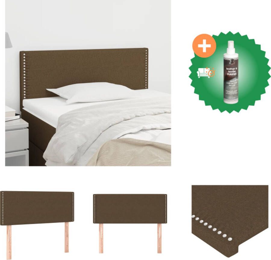 VidaXL Klassiek hoofdbord Donkerbruin 80 x 33.5 x 78 cm Duurzaam materiaal Bedonderdeel Inclusief Reiniger