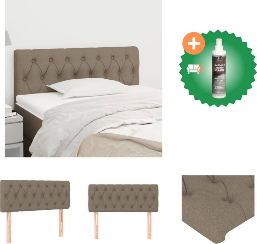 VidaXL Hoofdbord Classic 90 x 7 x 78 88 cm Taupe Bedonderdeel Inclusief Reiniger