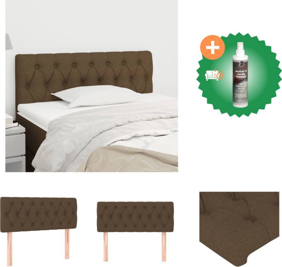 VidaXL Hoofdbord Classic Bedaccessoire 100 x 7 x 78 88 cm Vintage Dark Brown Bedonderdeel Inclusief Reiniger